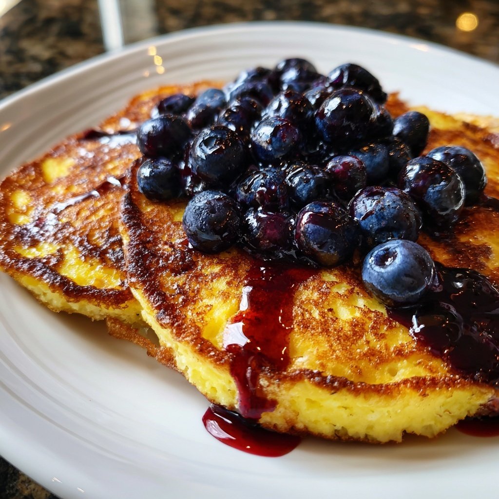 Pfannkuchen mit Heidelbeeren