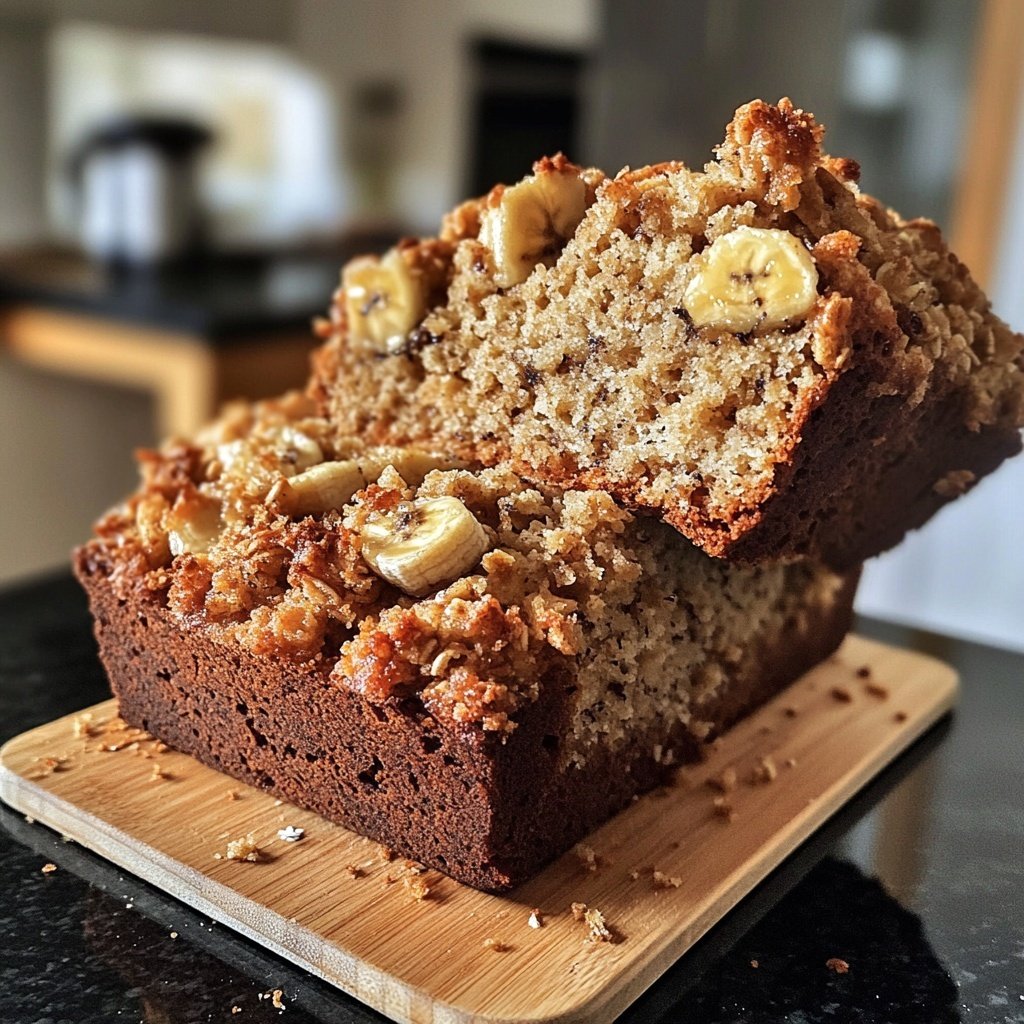 Bananenbrot mit Haferflocken
