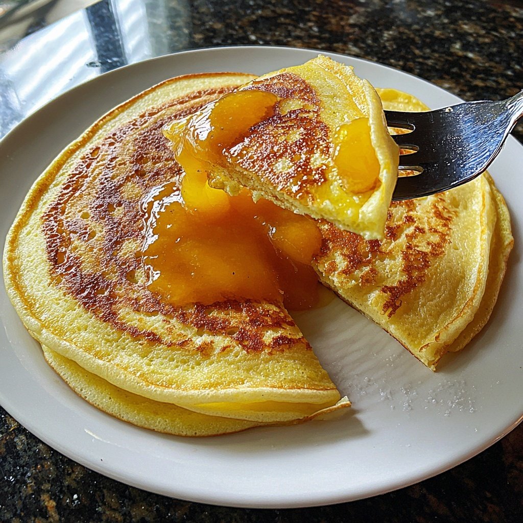 Pfannkuchen mit Apfelmus