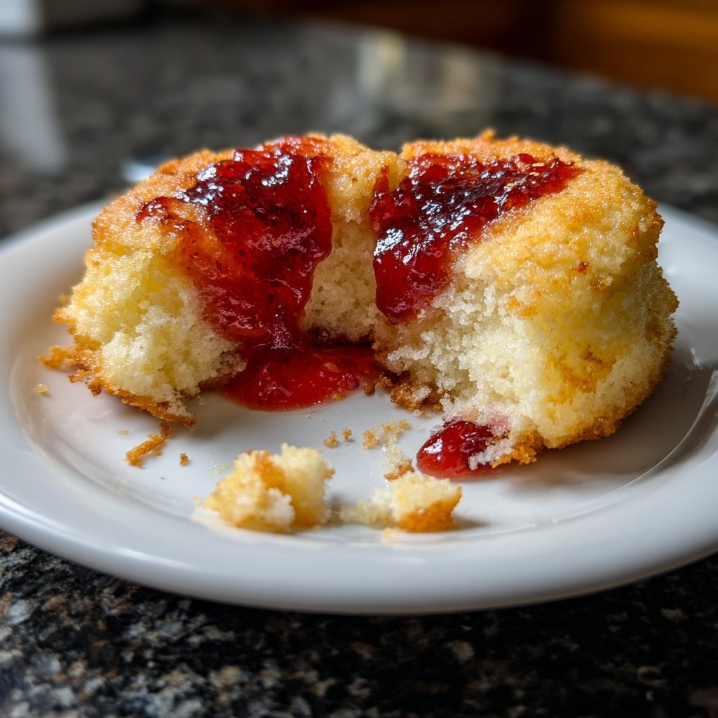 Quarkbällchen gefüllt mit Marmelade