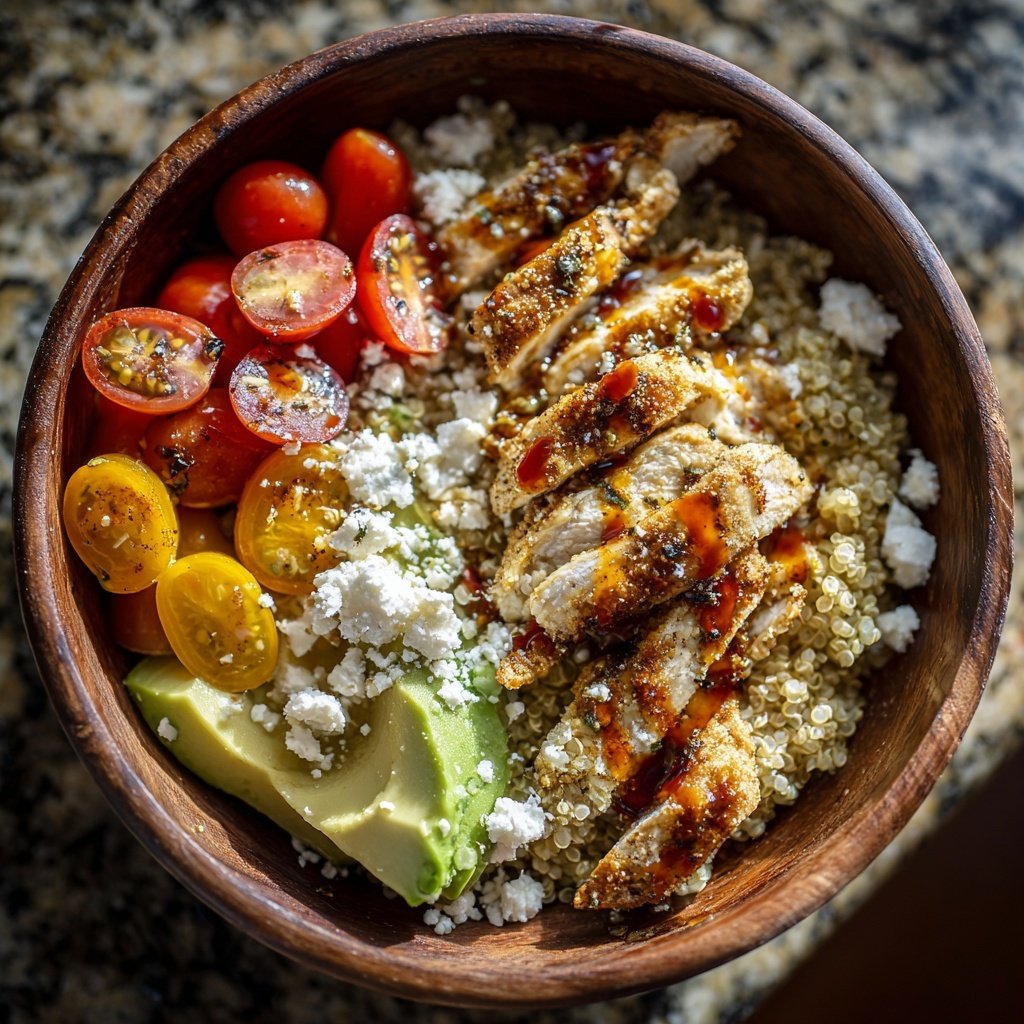 Kalorienarme Hähnchen Bowl Mit Quinoa