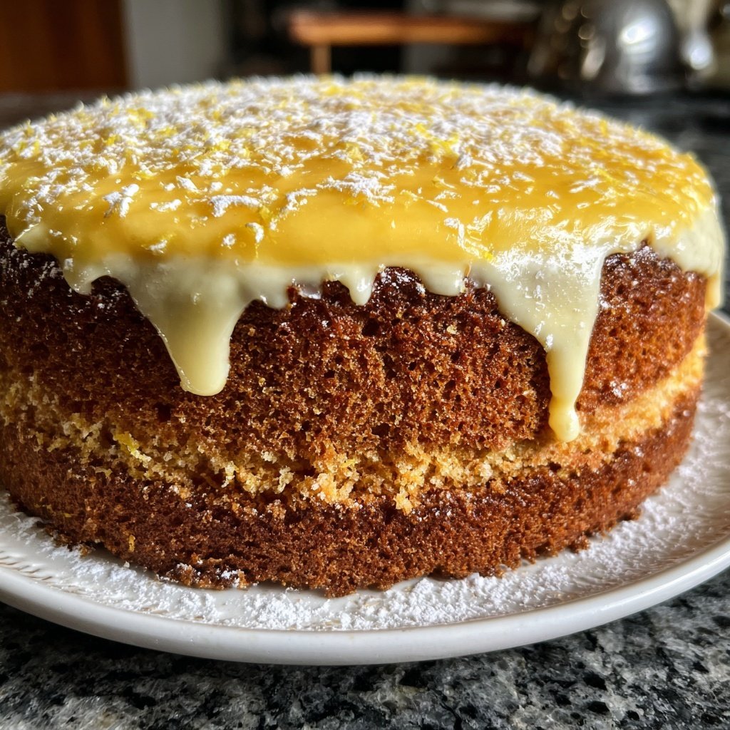 Zitronenkuchen mit Zitronenquark