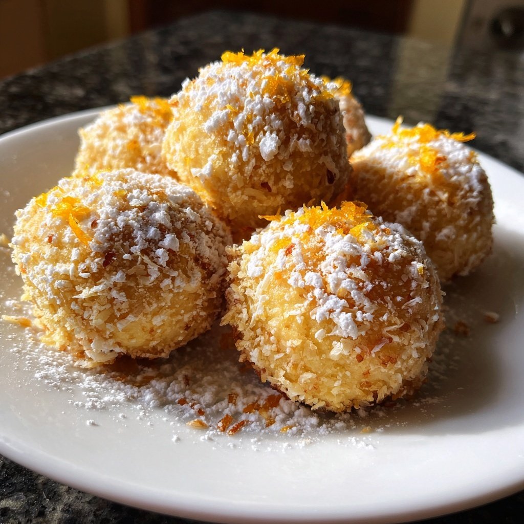 Quarkbällchen mit Orangenabrieb