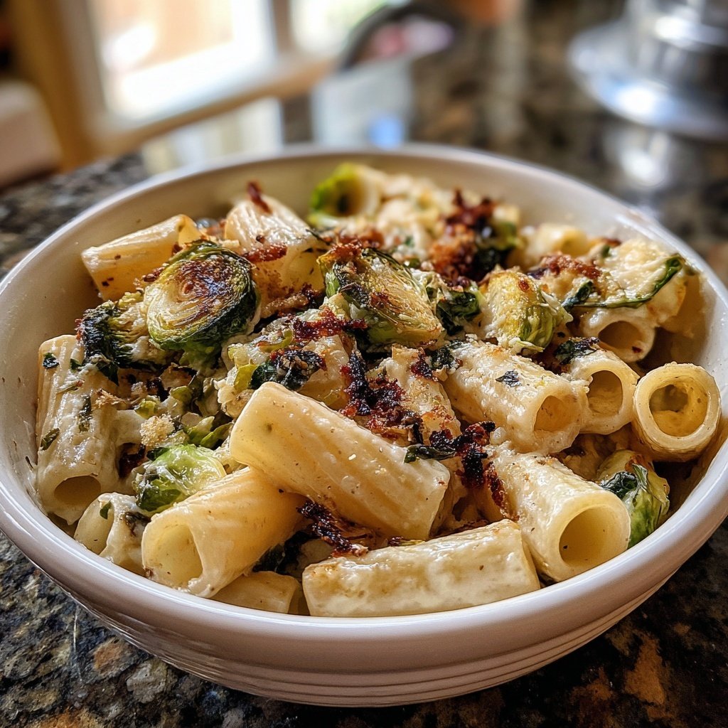 Rigatoni mit Rosenkohl