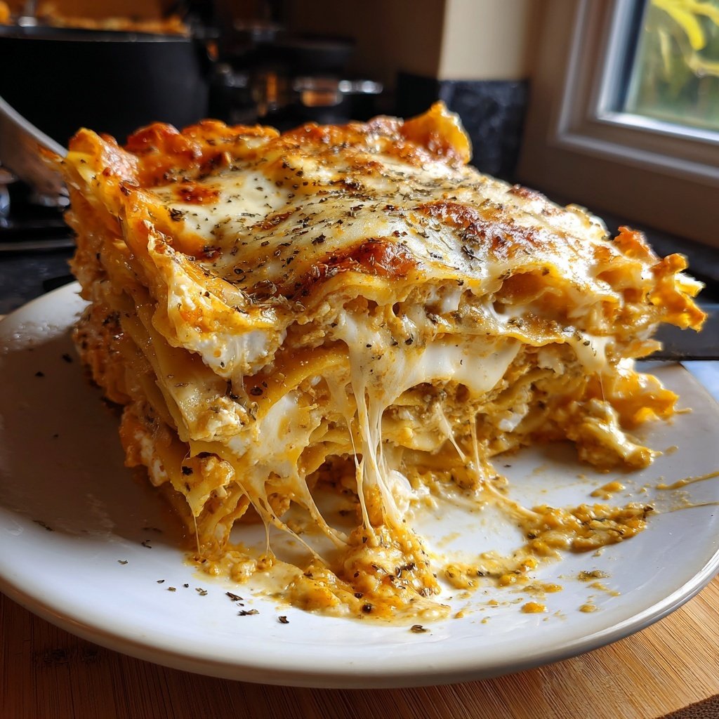 Lasagne mit Kürbis und Feta